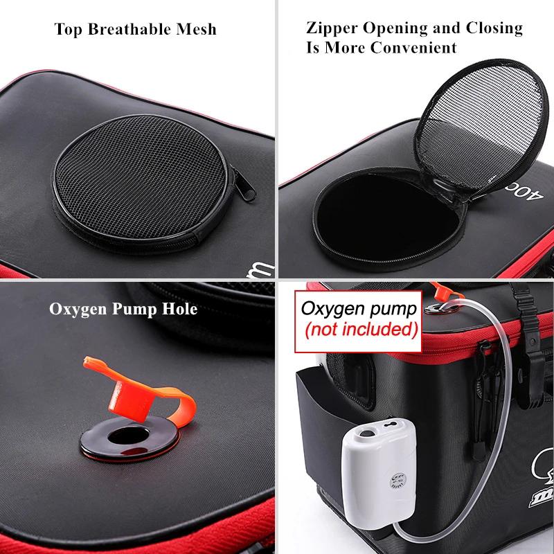 11/19/23/28/35L Foldable Folding Thicker Eva Living Fish Box Tank Bucket Camping Outdoor Fishing Equipment Fishbox Storage Bag