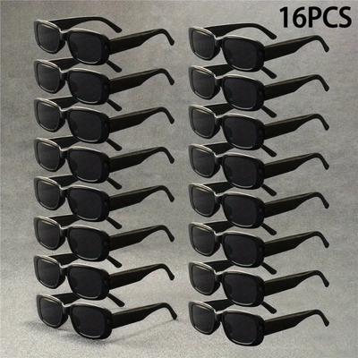 16buc Ochelari Pătrați de Damă în Stil Vintage Cadru PC - Ideali pentru Petreceri Nunți Festivaluri Muzicale Accesorii Decorative