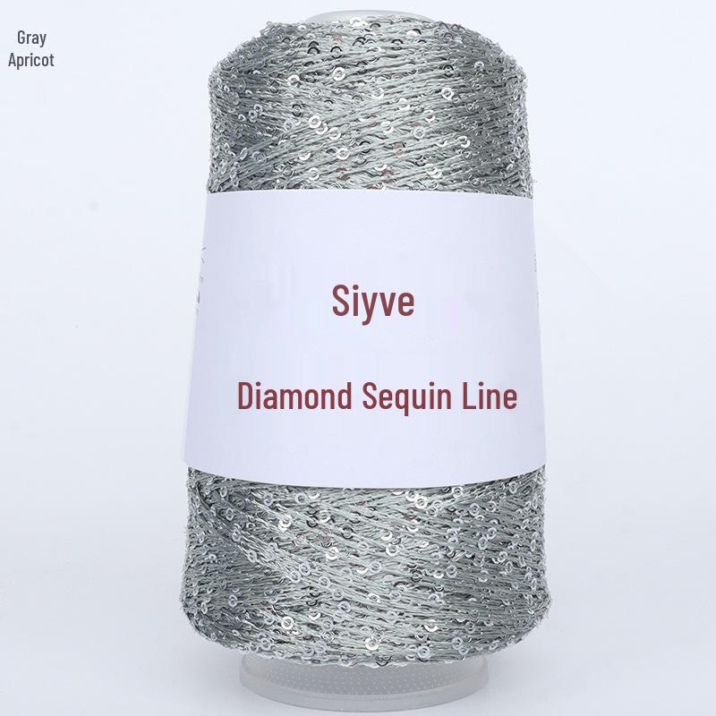 Filato di paillettes Siyue 2mm - Lana tessuta a mano per progetti fai da te (100 grammi)