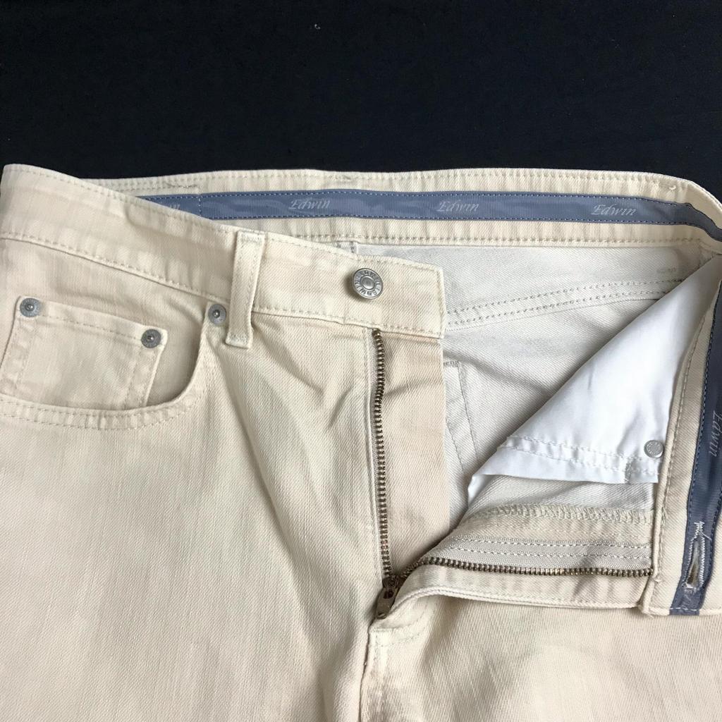 EDWIN Chino Pants [W28/76cm Inseam/Ivory] Men Japan Made(USED)