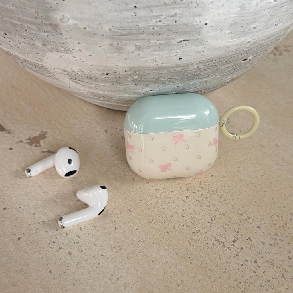 Blue cover star bow for AirPods1 earphone case Apple 1/1 generation AirPods pro1 protective case
