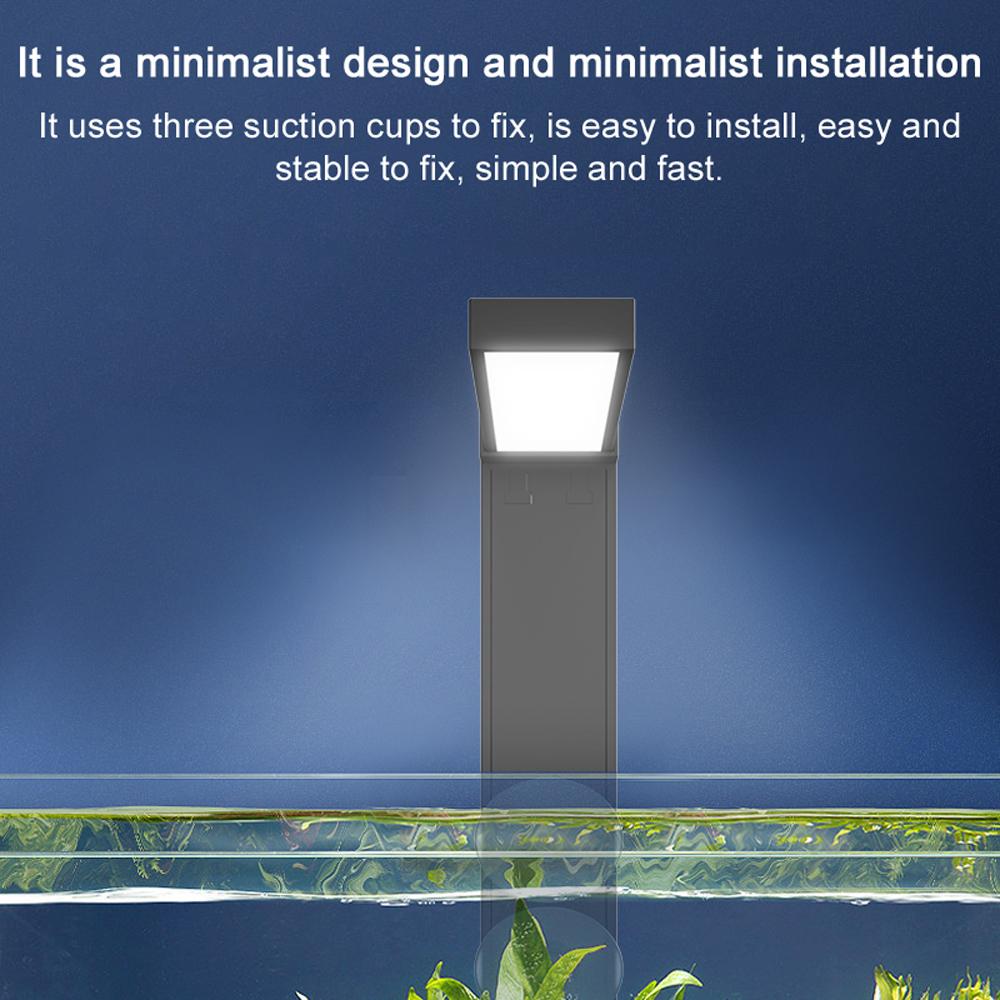 ABS Small Fish Bowl LED Light Desktop Aquarium Algae Aquatic Plants Light Dual Mode Switching