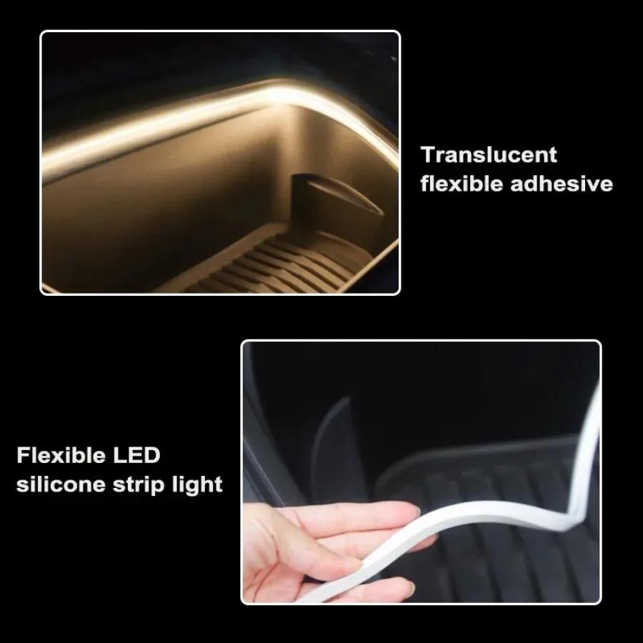 Car Trunk LED Light Strip 4m Waterproof Outdoor Picnic Lighting Ambient Lighting Easy Installation Battery-Free