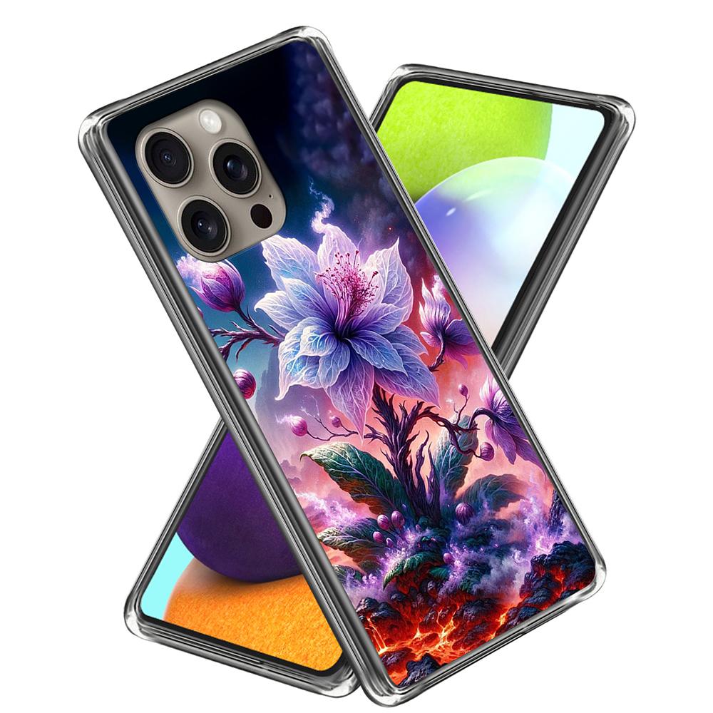 For iPhone 16 Pro Max Case Pattern Printed Shockproof TPU Phone Cover