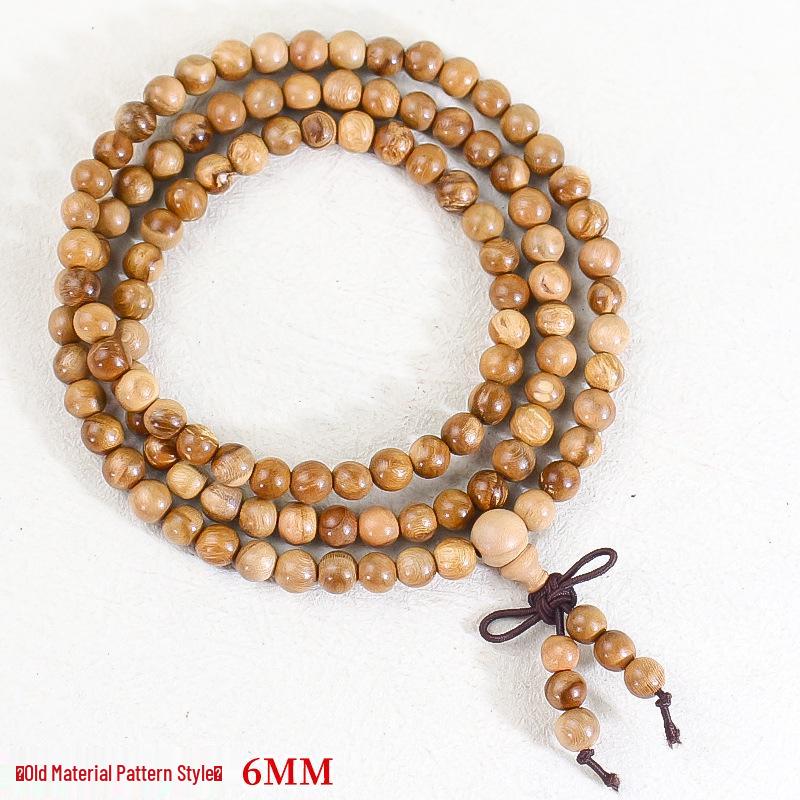 Peach Wood Buddhist Beads Bracelet: 108 Beads Cultural & Artistic Accessory