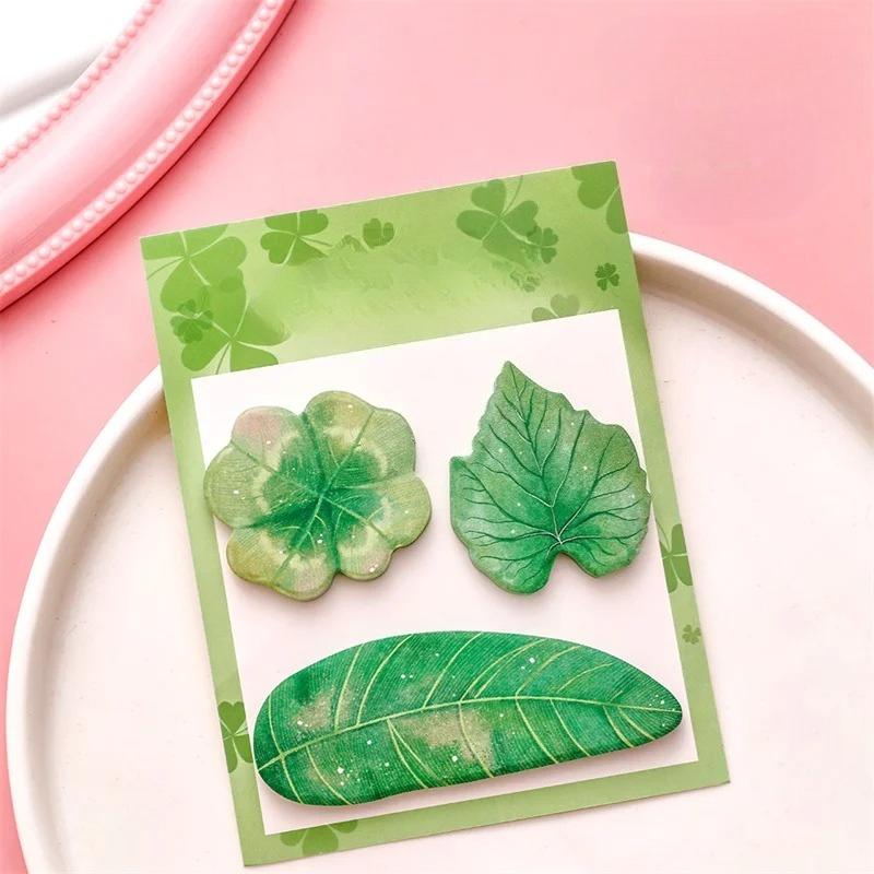 

60 листов Каваи Цветные Листья Блокноты для Заметок Простые Наклейки для Скрапбукинга Школьные Принадлежности Пост Стикеры Канцелярские Товары для Офиса