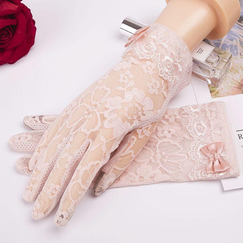 Women'S Summer Lace Gloves - Breathable, UV Protection for Driving & Outdoor Activities,Perfect for Sun Safety & Stylish Outfits, Summer Gloves