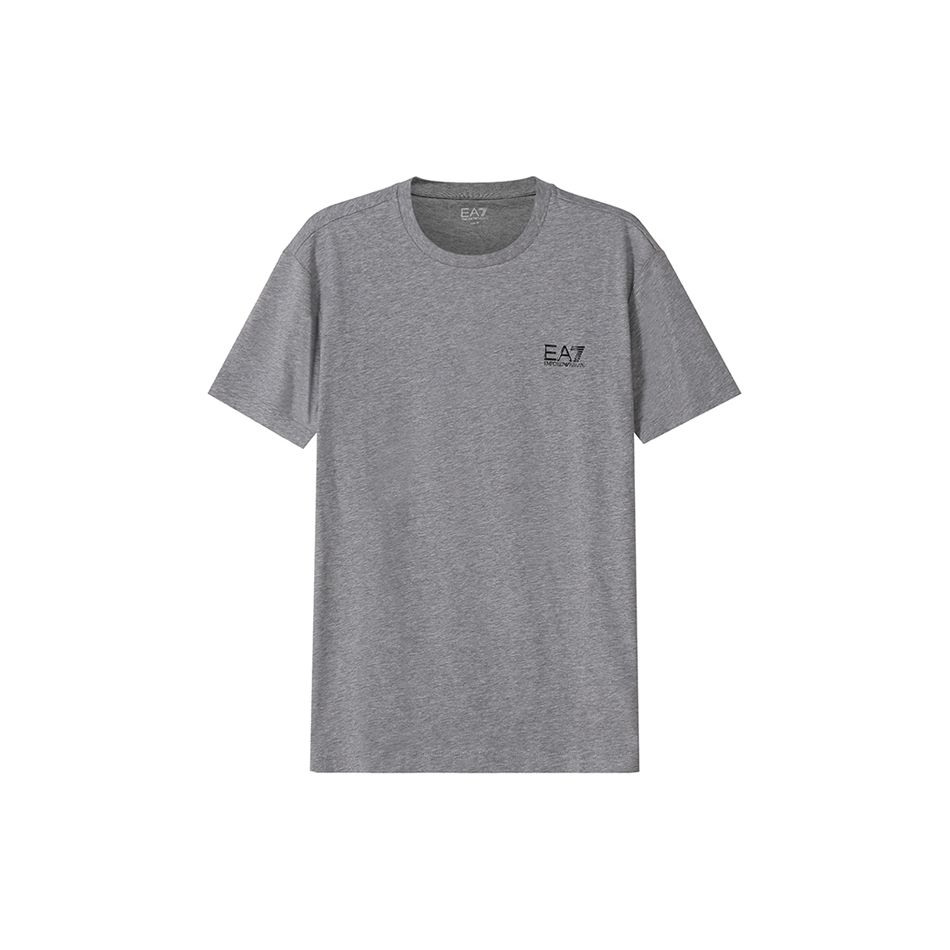 Emporio Armani EA7 SS22 Letter And Number Logo Crew Neck Short Sleeve T-Shirt Men tops Medium-Gray 8NPT51-PJM9Z-3905 S