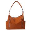 Stylish Vintage Pu Tote Bag For Women Large Capacity Shoulder Handbag With Zipper