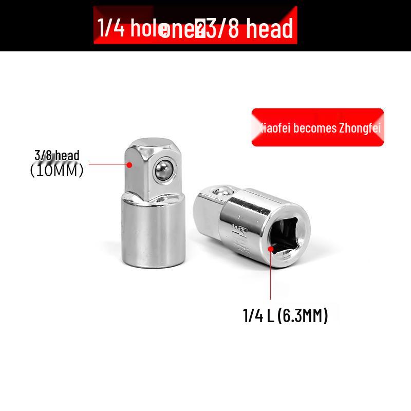 Ratcheting Wrench Socket Adapter Set: 1/4, 3/8, 1/2 inch Interchangeable Converters