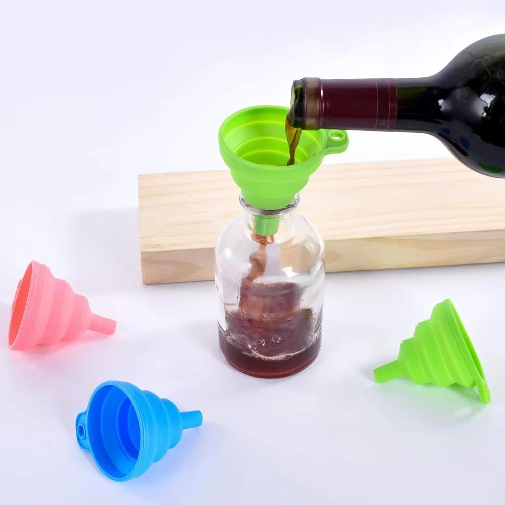 S/M/L Kitchen Silicone Collapsible Funnel Set of 3 Foldable-Cooking for Filling Bottles Perfume Capsules Fry Oil Filter