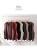 Women's Retro Knitted Vest - 2024 Spring/Autumn Style, Solid Color, Loose Fit, Round Neck, Irregular Pullover Waistcoat.
