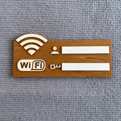 1 Pièce Panneau Rustique en Bois Mot de Passe Wifi, Plaque Indicateur de Réseau Sans Fil Murale Vintage, Accessoire Décoratif d'Intérieur Polyvalent