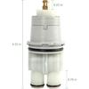 RP46074 Shower Valve Cartridge for Delta Single Handle Shower and Tub 13/14 Series Faucets, Universal Valve Cartridge Assembly, White-1PCS (RP46074)