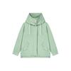 Solid Color Zip-Up Hooded Sports Jacket Women Jackets Moss-Green F11W414705F-KK