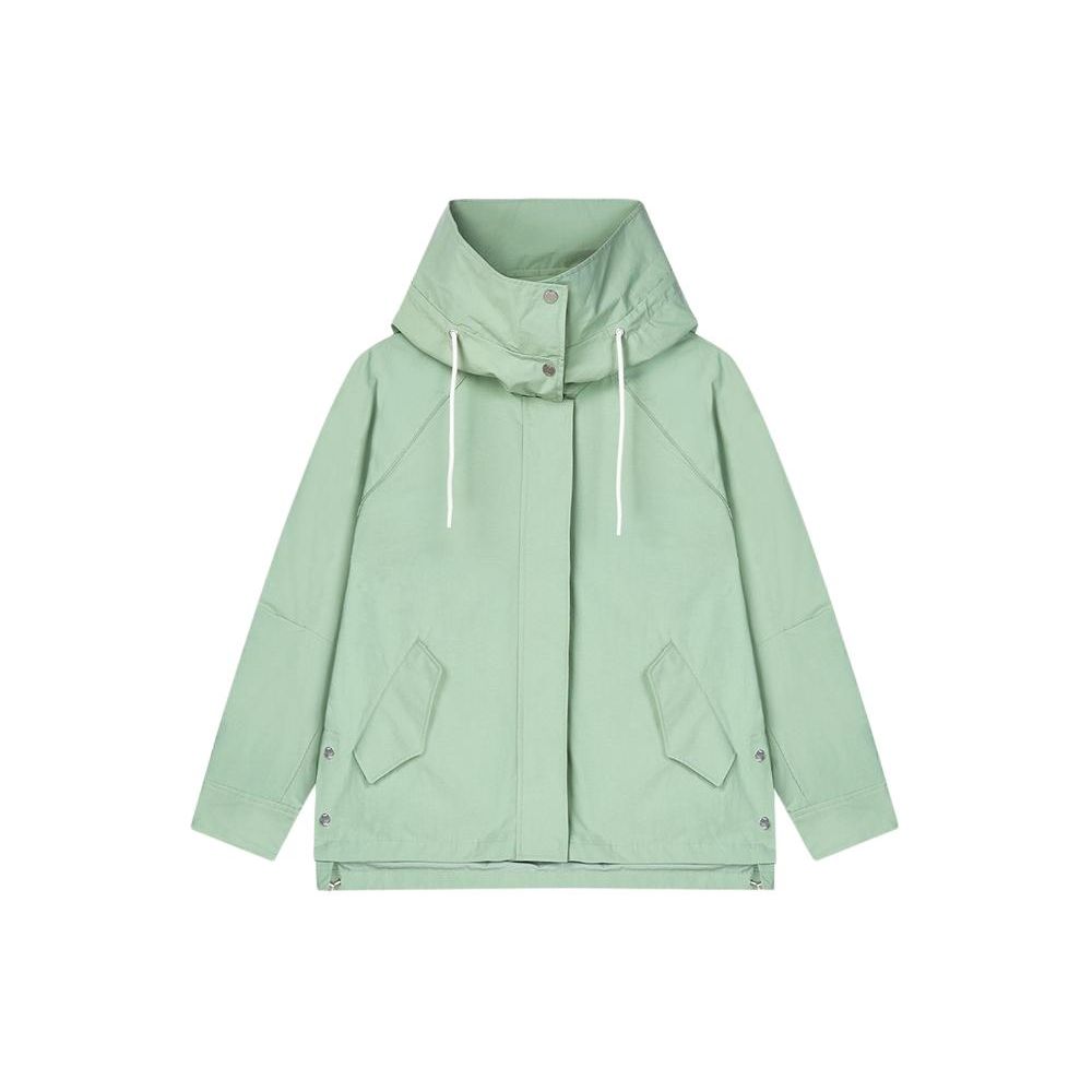 

FILA Solid Color Zip-Up Hooded Sports Jacket Women jackets Moss-Green F11W414705F-KK XL