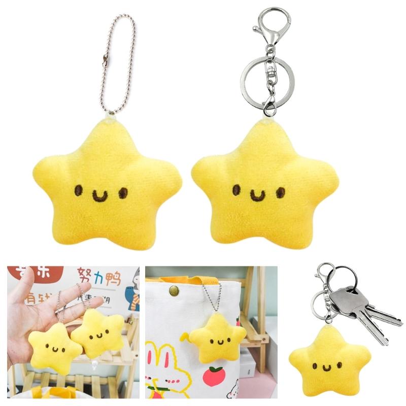 Backpack Purse Star Pendant Plush Toy Bag Charm Gift for Girlfriend