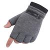 Non-recessed Velvet Half Finger Gloves In Autumn and Winter Men and Women Drive Outdoors To Keep Warm and Cold Proof Computer Keyboard Gloves