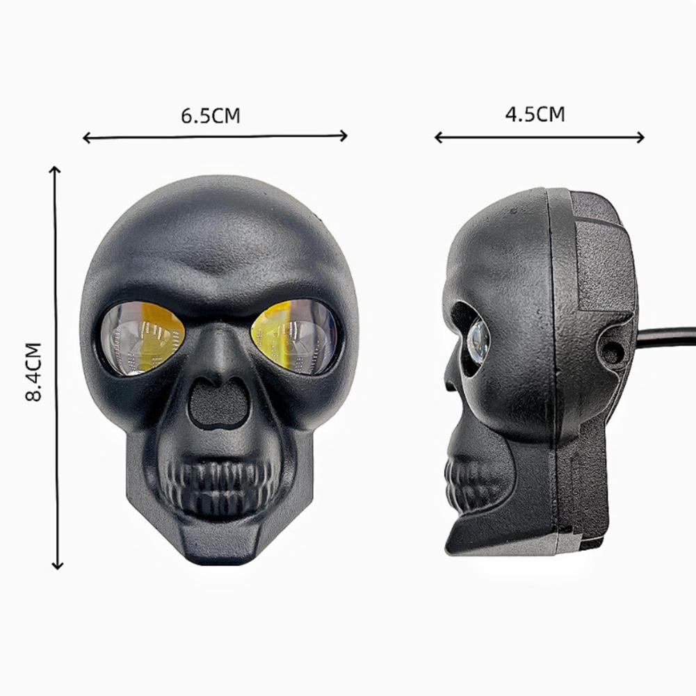 20W Dual Color LED Motorcycle Spotlight Mini Headlight White Yellow High Low Beam IP67 Waterproof Suitable for Off Road Vehicles