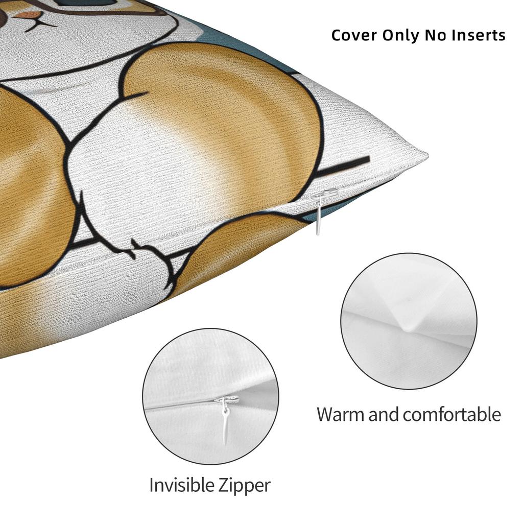 Sharks and kittens Pillow Cover Vintage Pillow Case For Living Room Chair Print Cushion Cover Gift