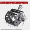1PC New Hand Push Hoe Wheeled Weeding,Manganese Steel Weed Machine Saw Tooth Agricultural Loosening Weeder,Without Handle.