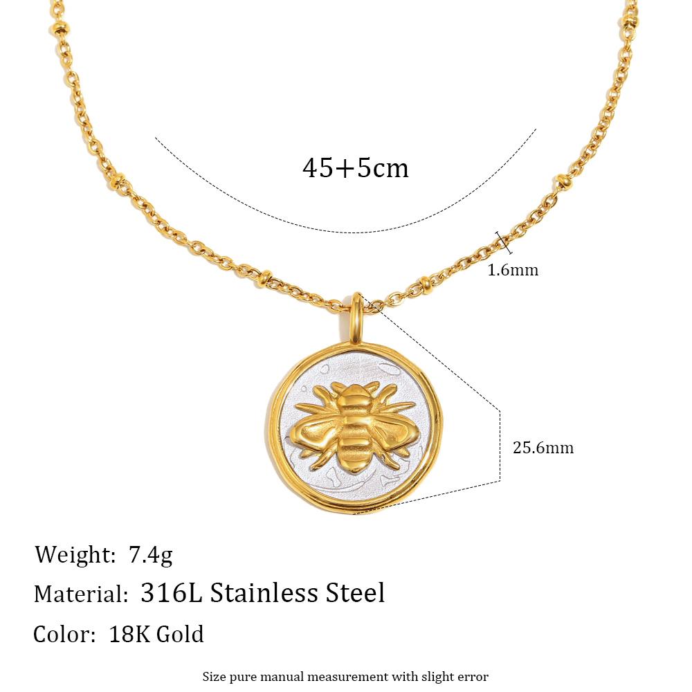 

MamacitaSlay 316L Stainless Steel Star Moon Heart Insect Necklace Party Waterproof Neck Jewelry Women s Charm Necklace 2025 Gift