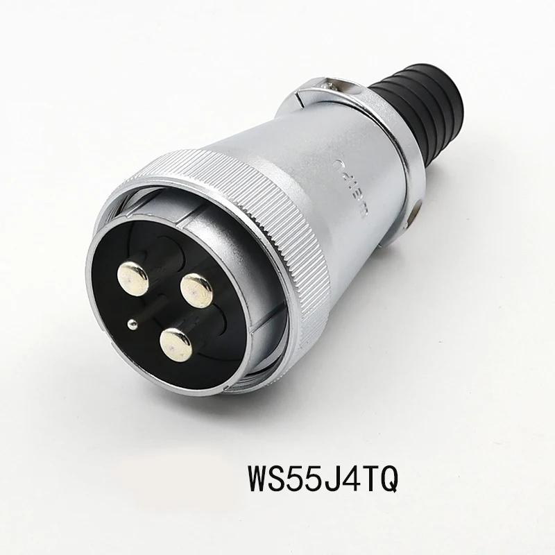WS55 TQ+Z Waterproof IP65 Automotive Connector M55 Soldering Multi Core 4 7 40 53 61 Pin Power Adapter Male Plug Female Socket
