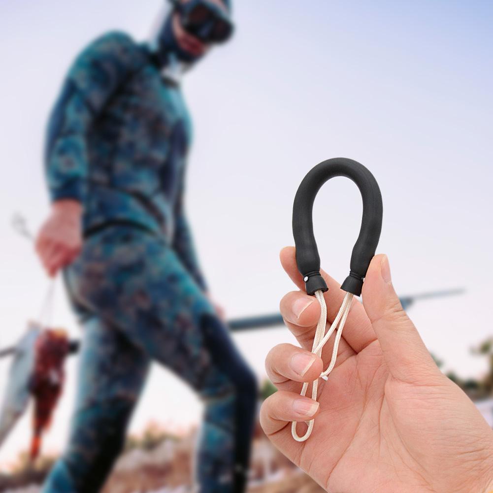 Rubber Speargun Shooting Line with Snap Swivel/Pigtail Swivel Spear Shock Cord Spear Fishing Equipment for Avoiding Losing Catch