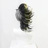 Anime Shinazugawa Genya Cosplay Wigs Anime Demon Slayer: Kimetsu No Yaiba Black and Yellow Style High-temperature Fiber Hair Wig