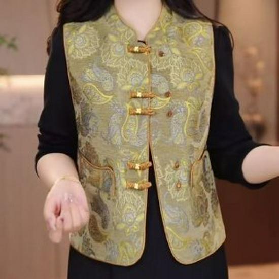 Mom s New Chinese-Style Spring Vest for Mid-Aged & Elderly Women XL