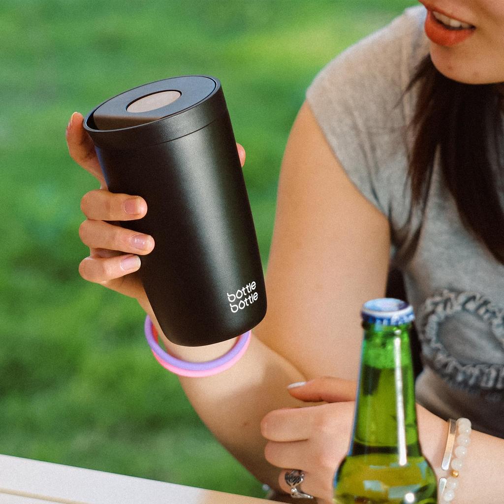 BOTTLE BOTTLE Tumbler, 350ml, One-Touch Closure, Leak-Proof, Vacuum Insulated, Thermos Mug for Coffee and Tea, Keeps Hot or Cold, Stainless Steel,