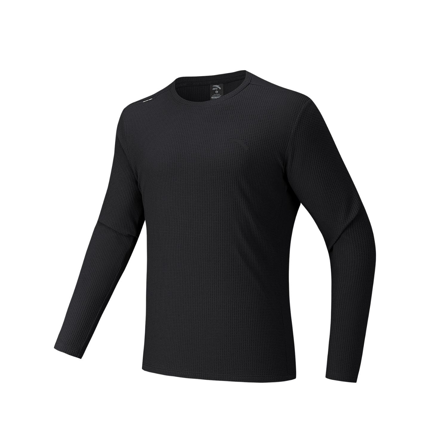 

Anta Training Series Solid Color Simple Round Neck Breathable Versatile Long Sleeve T-Shirt Men Tops 952537405-4 S