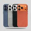 Luxury Fiber Leather Shockproof Case For iPhone 17 Pro Max 16 15 14 Plus 13 12 For MagSafe Magnetic Wireless Charging Back Cover