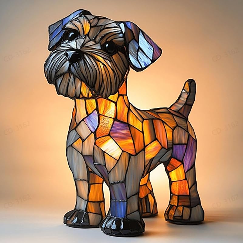 Solymall GlowKitty, Cat Lamp Stained Glass, Cat Lamp, Sherum Glowkitty, Stained Resin Night Light, Animal Lamps, 3D Cute Pet Led Table Lamps Gifts