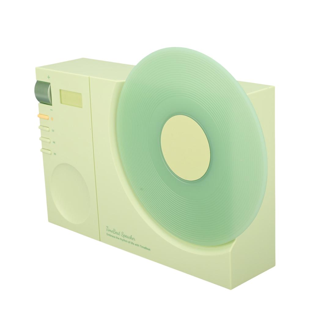 Vintage   Record Player     Speaker USB Rechargeable Old Fashioned Portable Wireless Speaker with Time Display