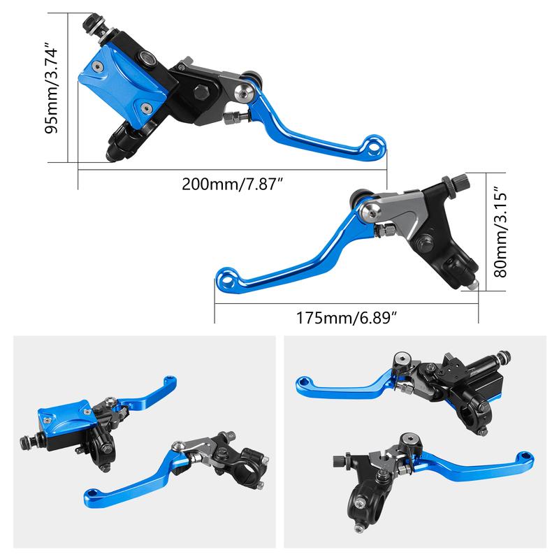 7/8" 22mm Hydraulic Brake Clutch Lever With Brake Fluid Reservoir Cap For Yamaha YZ85 YZ125 YZ250 YZ250F YZ450F TTR250 TTR600