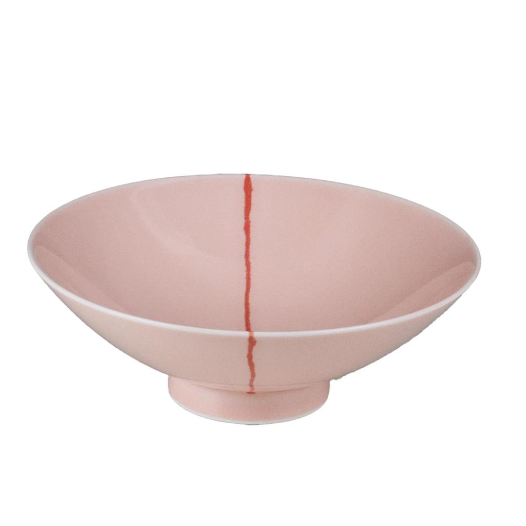 Hakusan Pottery Flat Bowl Pink X Masahiro Mori Design Hasami Ware Made In Japan (Approx.) 15 5.3cm H-26