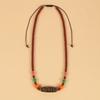 Xizang Dzi Bead Agate Coral Necklace Tibetan Men's and Women's Retro Long Clavicle Chain Tibetan Accessories