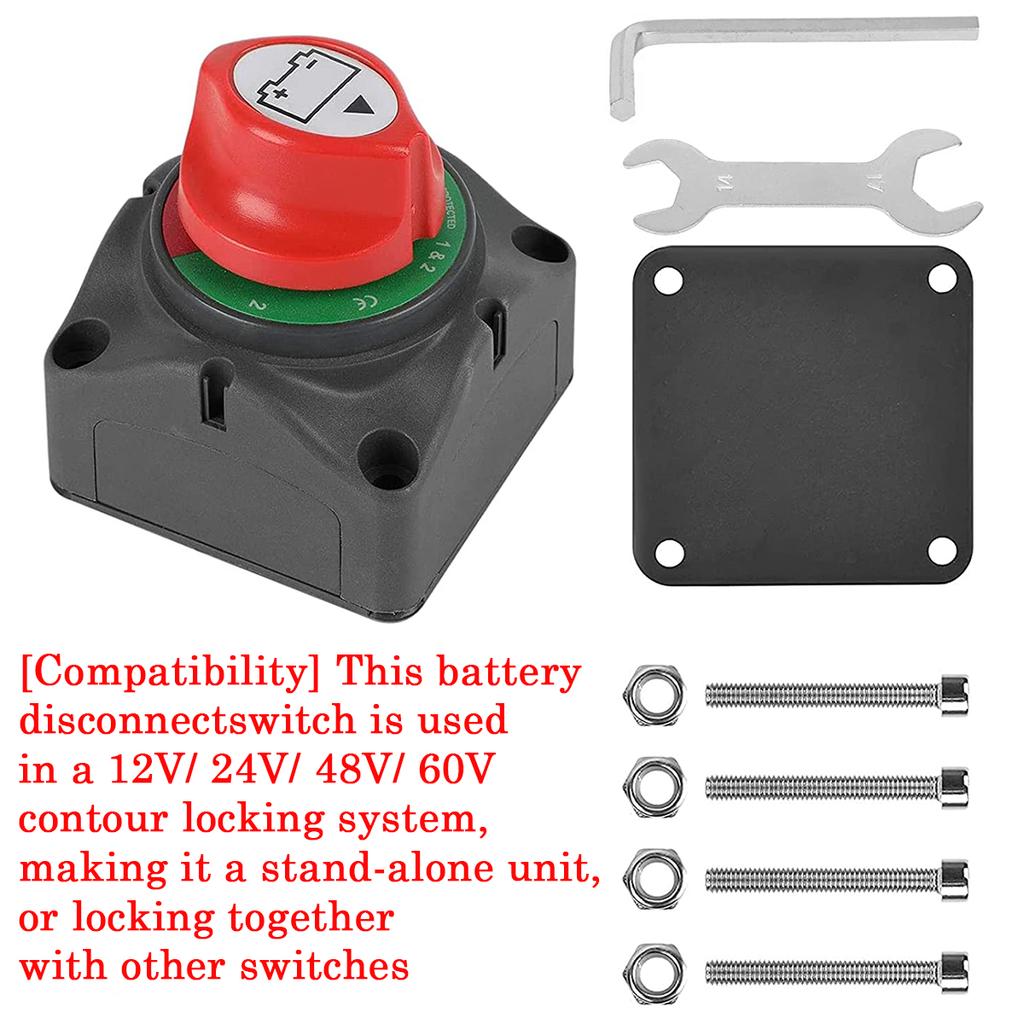 150A 100A Car Battery Disconnect Switch 12V-48V Battery Power Isolator Cut Off Switch for Auto Car RV ATV Boat Truck Vehicles