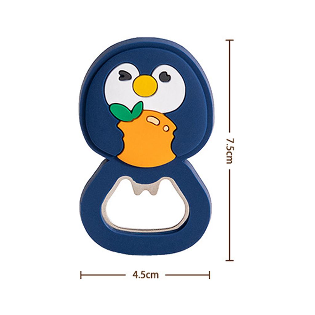 Magnetic Bottle Opener Cartoon Animal Style Strong PVC Metal Multifunction Beer Opener for Home Party Office Goose