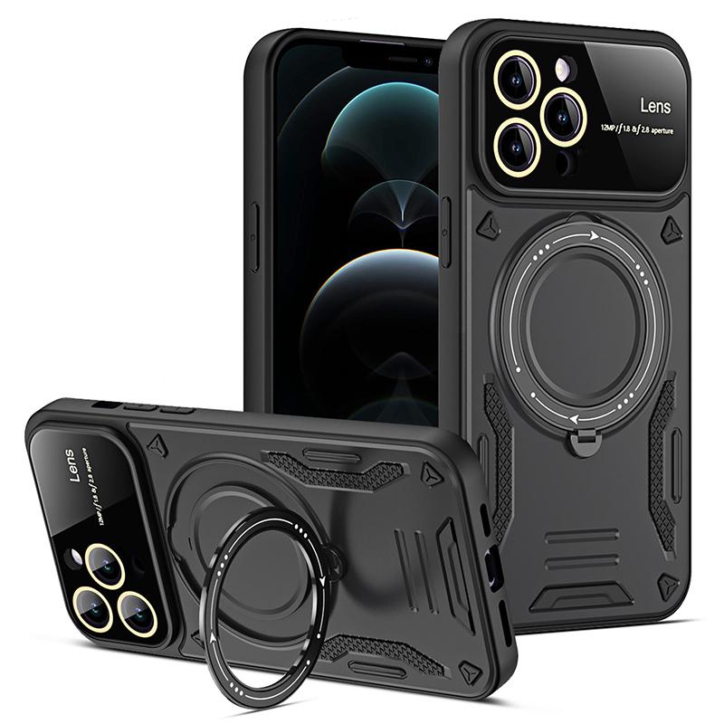 Magnetic Stand Military Grade Cases For OPPO A2 A5 A5X A17 A54 A57 A58 A77 A78 A79 A98 Shockproof Lens Protection Armor Case
