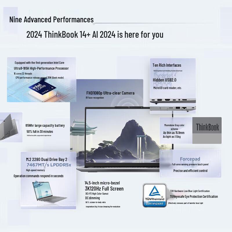 Lenovo ThinkBook 14+ 14.5-inch AI Business Laptop (CN Version)