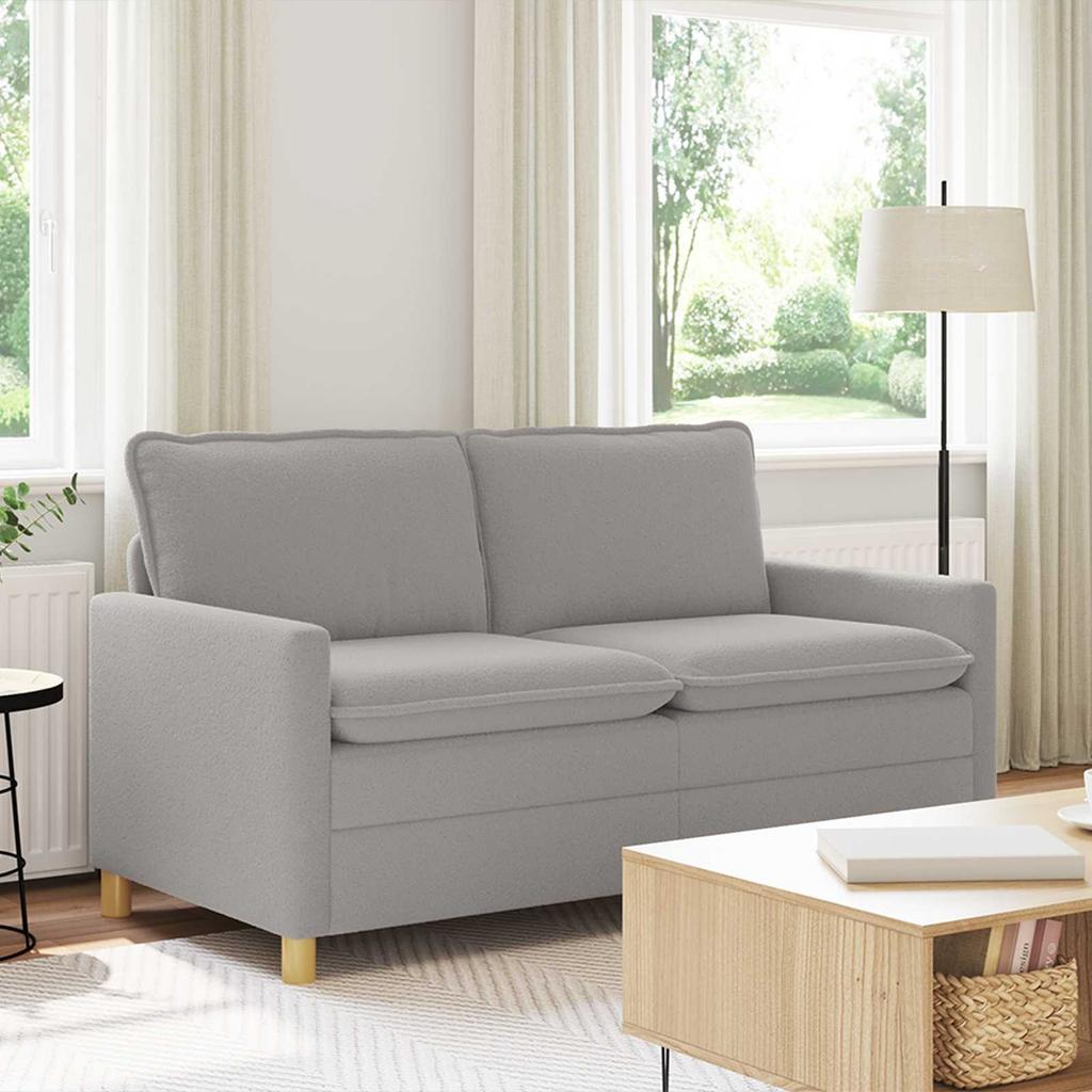 Sofa Light Grey 156 X 81 X 87.5 Cm Fabric