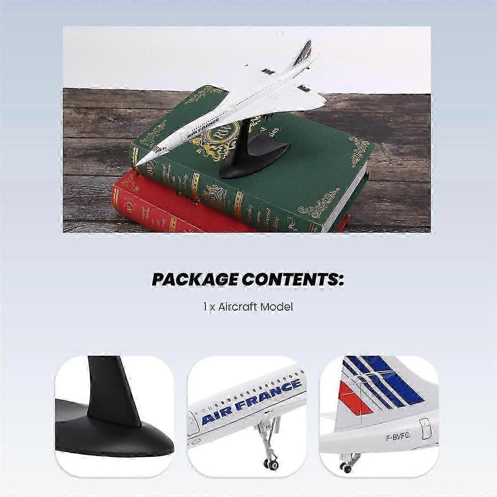 Modello Aereo di Linea Supersonico Concorde 1/200 Air France Airways per Collezionismo Statico