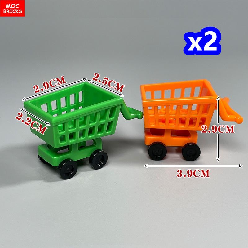 MOC Bricks Container Series Display Box Bucket Basin Pot Pack Basket Attachments Assembled Constructing Blocks Playthings Children Gift