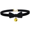 Autumn Winter New Velvet Bow Bell Choker Women Red Black Plush Collar Collarbone Chain Fashion Neck Jewelry