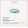 1 Pcs A Grade Jadeite Ring For Men And Women White Ice Type Finger Ring Simple Style Unisex Ring