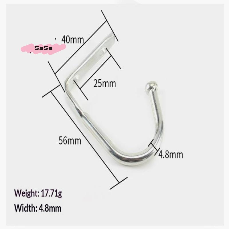 S-Iron Hooks Single Ceiling Prong Hook Kitchen Closet Wall Mount Clothes Keys Hanger Heavy Duty Multi-Purpose Storage Hook