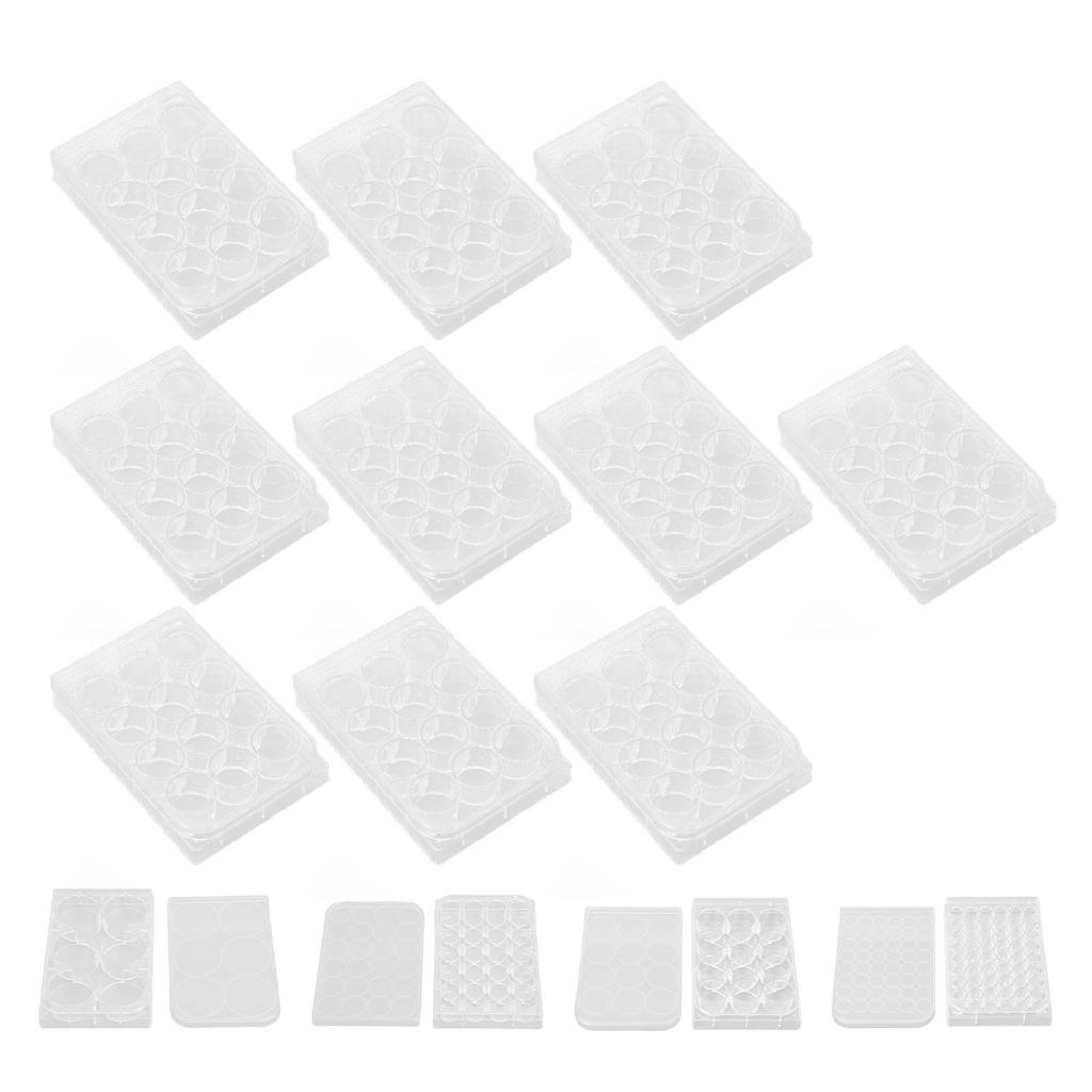 10 bucăți placă de cultură cu grosime uniformă, foarte transparentă, placă de cultură a țesuturilor cu capac pentru laborator