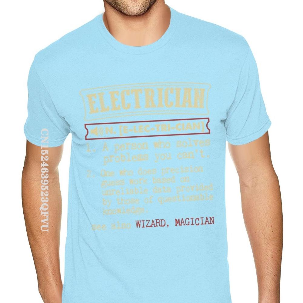 Senaste Elektriker Rolig Ordbok Term T-shirt Anpassad Oversized Anime T-shirt Män Jul Män Kvinnor Svart T-shirt